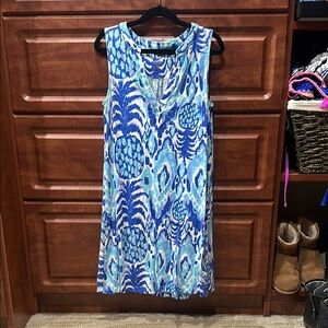 Lilly Pulitzer Blue Swim Coverup with Tropical Print